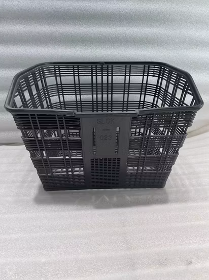 Cesta de bicicleta de aço trançada traseira popular com fio de plástico de peças de bicicleta